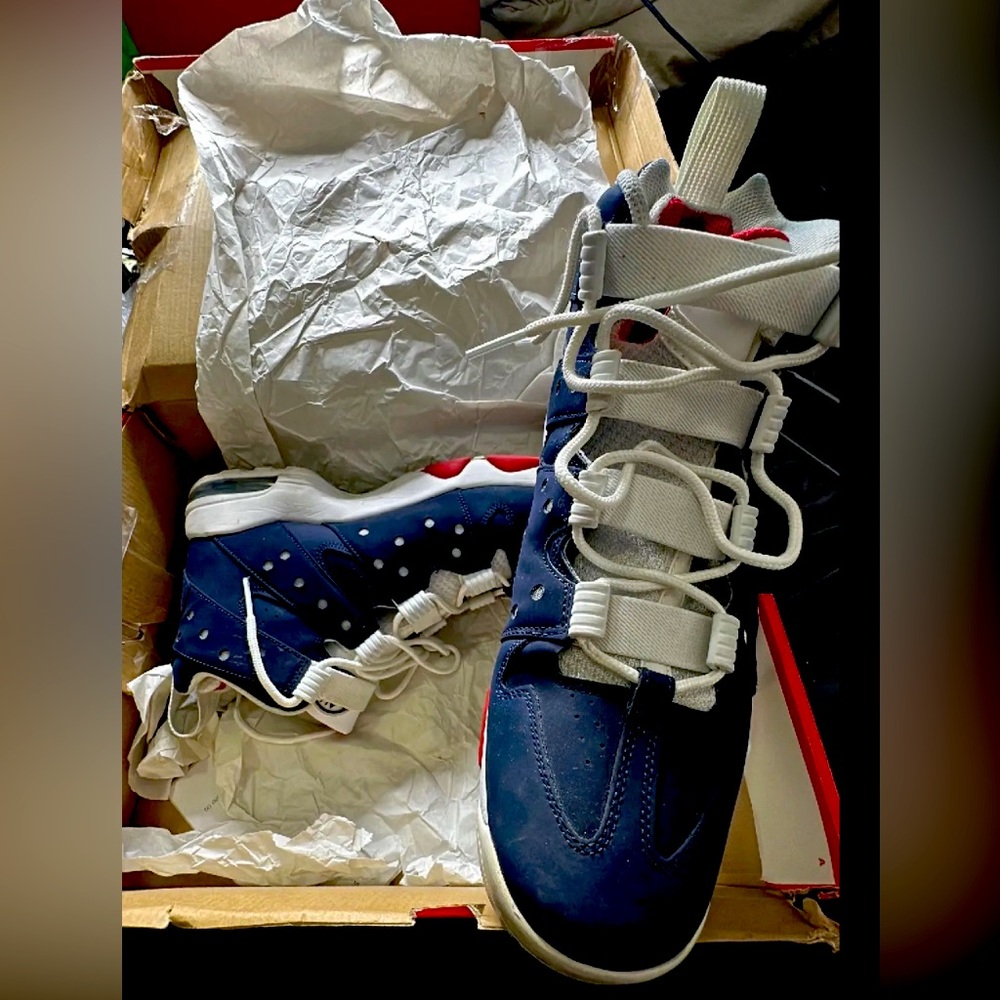 Nike Men's Blue and White Athletic Shoes